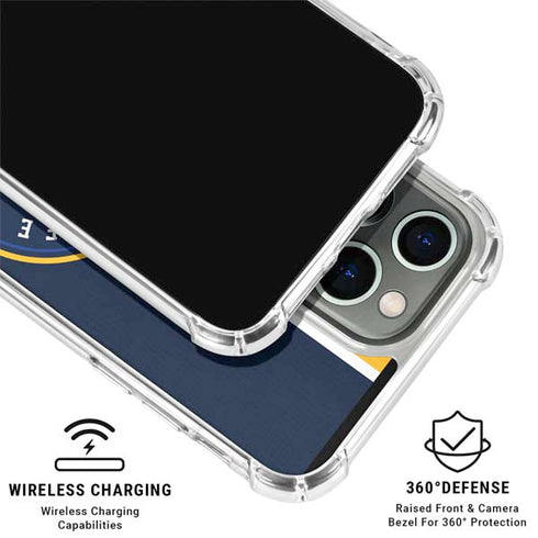 MLB Milwaukee Brewers Split iPhone 16 Pro Clear Case